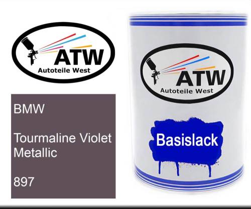 BMW, Tourmaline Violet Metallic, 897: 500ml Lackdose, von ATW Autoteile West.